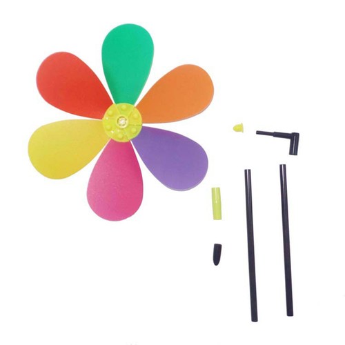 4pcs colorful wooden windmills - colorful,