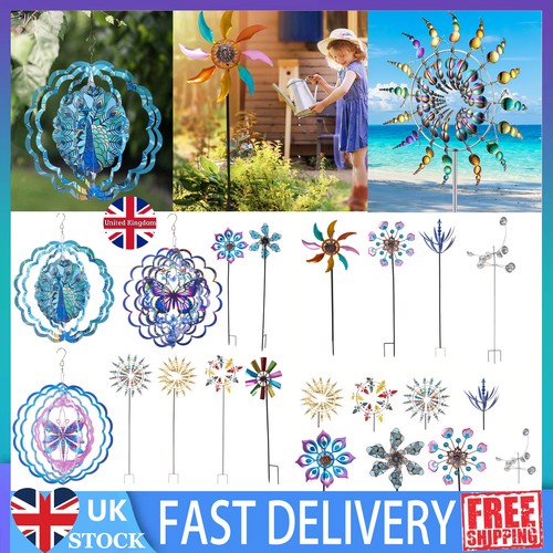 Metal windmill rainbow wind - rainbow,