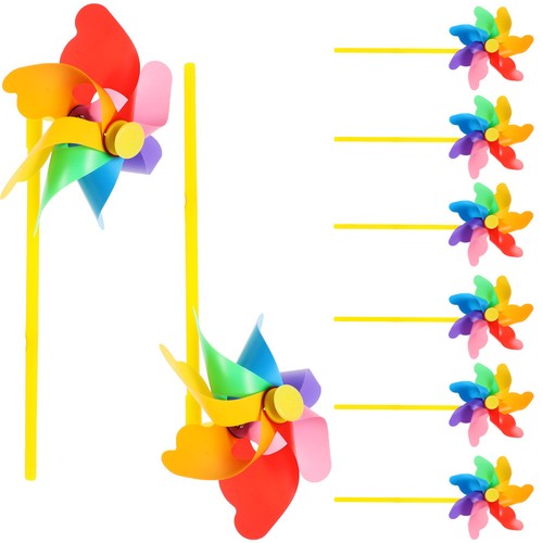 8pcs plastic garden windmills - 8pcs,