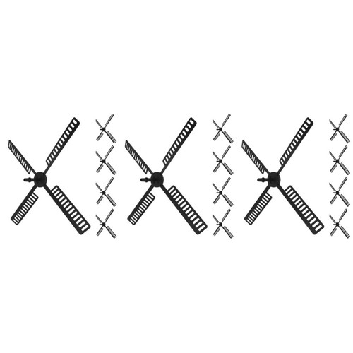 15sets reusable black windmill - 15sets,