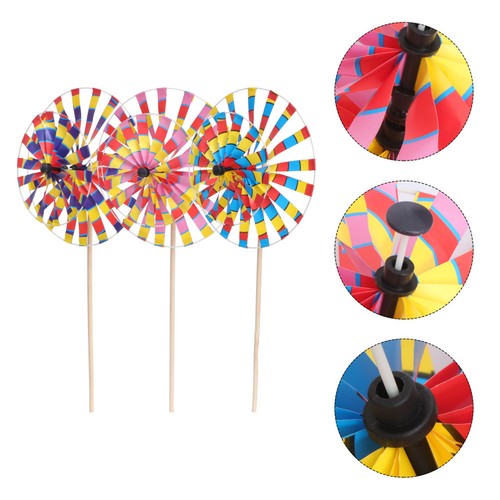 3pcs round colorful - round, windmill