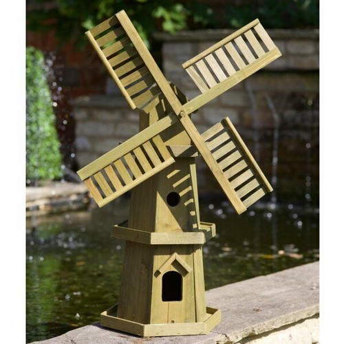 Large wooden windmill garden - wooden,