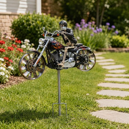Metal motorcycle windmill - metal,