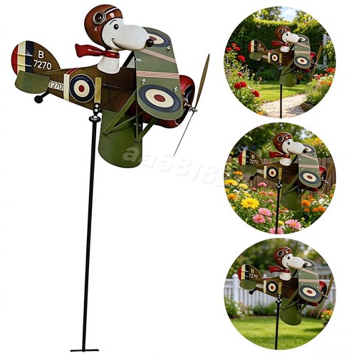 Snoopy pilot flying biplane - snoopy,