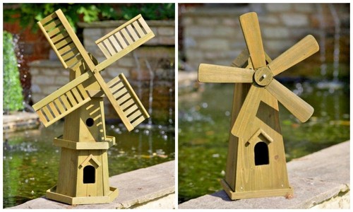 Traditional wooden windmill - traditional,
