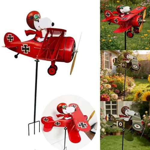 Cartoon pilot flying - cartoon, biplane